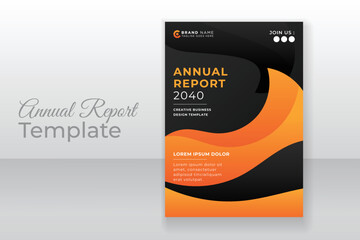 Modern abstract colorful business annual report cover template