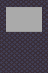 Vector gray checkered background for book cover, brochure. Abstract geometric frame in shades of gray.