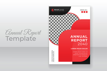 Creative business annual report cover pamphlet layout design