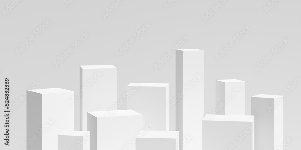 Poster background 3d scene with podium, minimal product display mock up scene and geometric shape object. 3