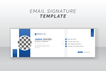 Modern business innovative enterprise email signature rectangle template design