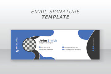 Modern business innovative enterprise email signature template design