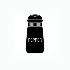 Pepper Icon. Complement Meals Symbol - Vector.