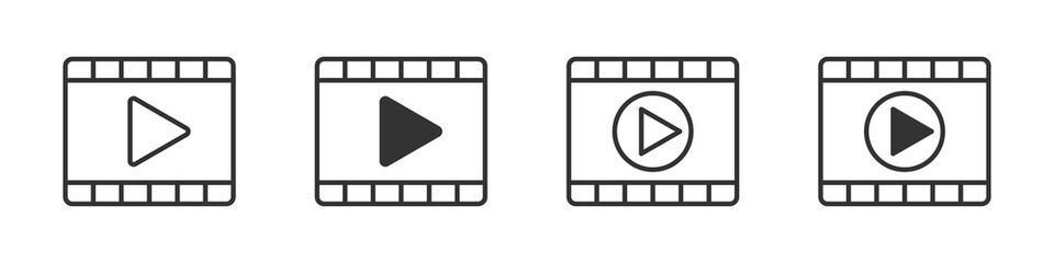 Video clip icon. Vector illustration.