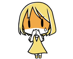 体調が悪い女性　ショックを受けている女性