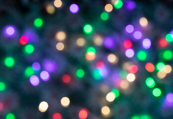 christmas festive colorful blurred bokeh background