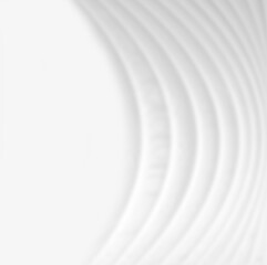 Obraz premium White wave curtain and soft shadows. Beautiful rippled textile fabric. Luxurious. Soft, light, fluttery white fabric texture. Abstract background on isolated.