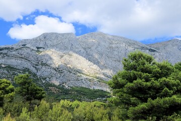 Fototapeta na wymiar Biokovo mountains near Baska Voda & Brela, Croatia