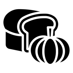 PUMPKIN BREAD glyph icon