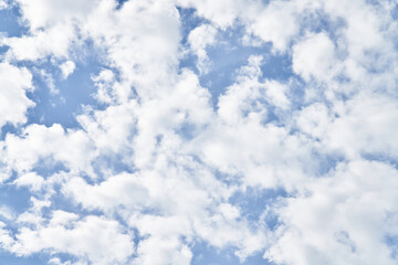 Beatiful blue sky with clouds on a sunny day