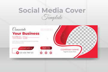 corporate social media marketing facebook cover banner template and social media post design