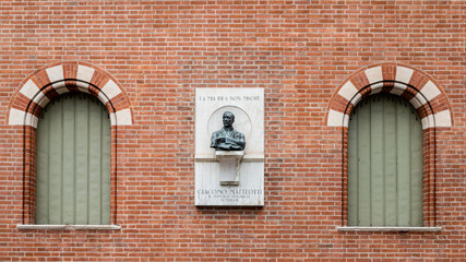 The bust for the monument to Giacomo Matteotti in Verona: is one of the last work by the local...
