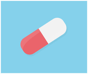 Capsule pill, antibiotic , Medicine Capsule logo design. Drug or medicine, Herb capsule, Nutritional Supplement, Vitamin Pill. Healthcare and medical, healthy food supplement vector design.
