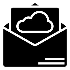 CLOUD DATA EMAIL glyph icon