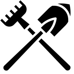 DIGGING TOOLS glyph icon