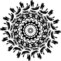 the black abstract floral ornament