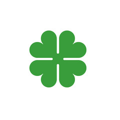 four leaf cover vector good luck symbol.