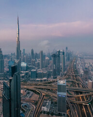 Fototapeta na wymiar Cityscape of downtown Dubai, UAE