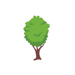 Vector green tree element. fertile forest for decoration