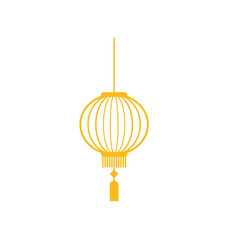 Golden lantern pattern. chinese lantern silhouette for decoration for Chinese New Year