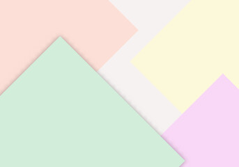 Obraz premium Colorful of Soft Pink, Yellow, Orange and Green Paper Cut Background with Copy Space for Text