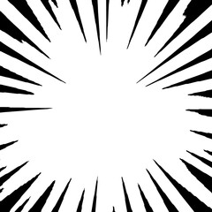 black and white sunburst comic background