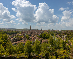 Fototapeta premium Aerial view of Bern Switzerland