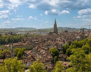 Obraz premium Aerial view of Bern Switzerland