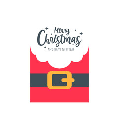 Christmas card. Santa Set Christmas Greeting Card Template.