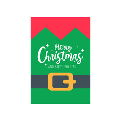 Christmas card. Santa Set Christmas Greeting Card Template.