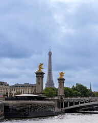 eiffel tower from the river