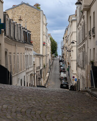 street in hill in Paris
