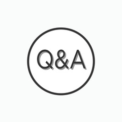 Q and A Icon. FAQ, Help Desk Symbol - Vector.