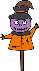 Cute Halloween Pumpkin, Pumpkin kid doy and girl illustration, Halloween decorations