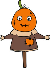 Cute Halloween Pumpkin, Pumpkin kid doy and girl illustration, Halloween decorations