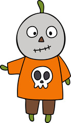 Cute Halloween Pumpkin, Pumpkin kid doy and girl illustration, Halloween decorations