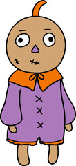 Cute Halloween Pumpkin, Pumpkin kid doy and girl illustration, Halloween decorations