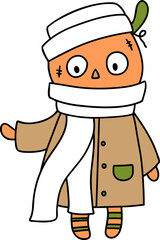 Cute Halloween Pumpkin, Pumpkin kid doy and girl illustration, Halloween decorations