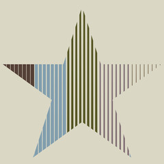 Art composition with lines .Modern art design .Neutral color stripes .Transition speed lines .Bauhaus art style .Geometric shape. Wall art .