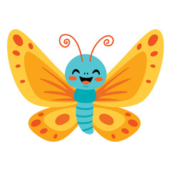 Flat Drawing Of A Butterfly