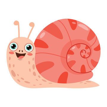 Cartoon Illustration Of A Snail