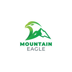 Mountain eagle illustration icon logo