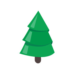 Christmas tree. A pine tree decorated with colorful lights to celebrate Christmas.