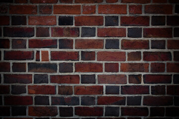 red brick wall. Texture of old red-brown color background