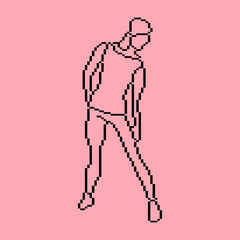 Pixeled human element