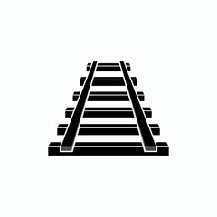 Railway Track Icon.Transportation Element Symbol - Vector.
