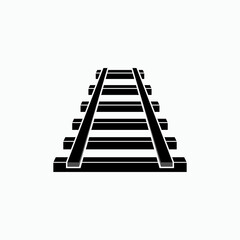 Railway Track Icon.Transportation Element Symbol - Vector.