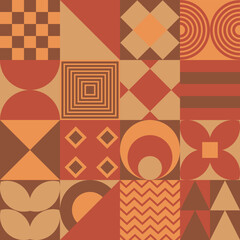 Neo geo poster. Trendy geometric shapes. Abstract background. Vector design template.