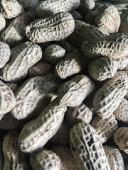 black and white closeup peanuts