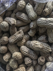 black and white closeup peanuts